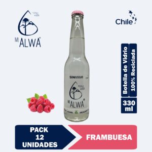 Agua Saborizada Frambuesa - Vidrio 330 ml Caja 12 unidades