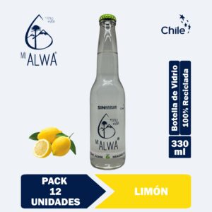 Agua Saborizada Limón - Vidrio 330 ml Caja 12 unidades